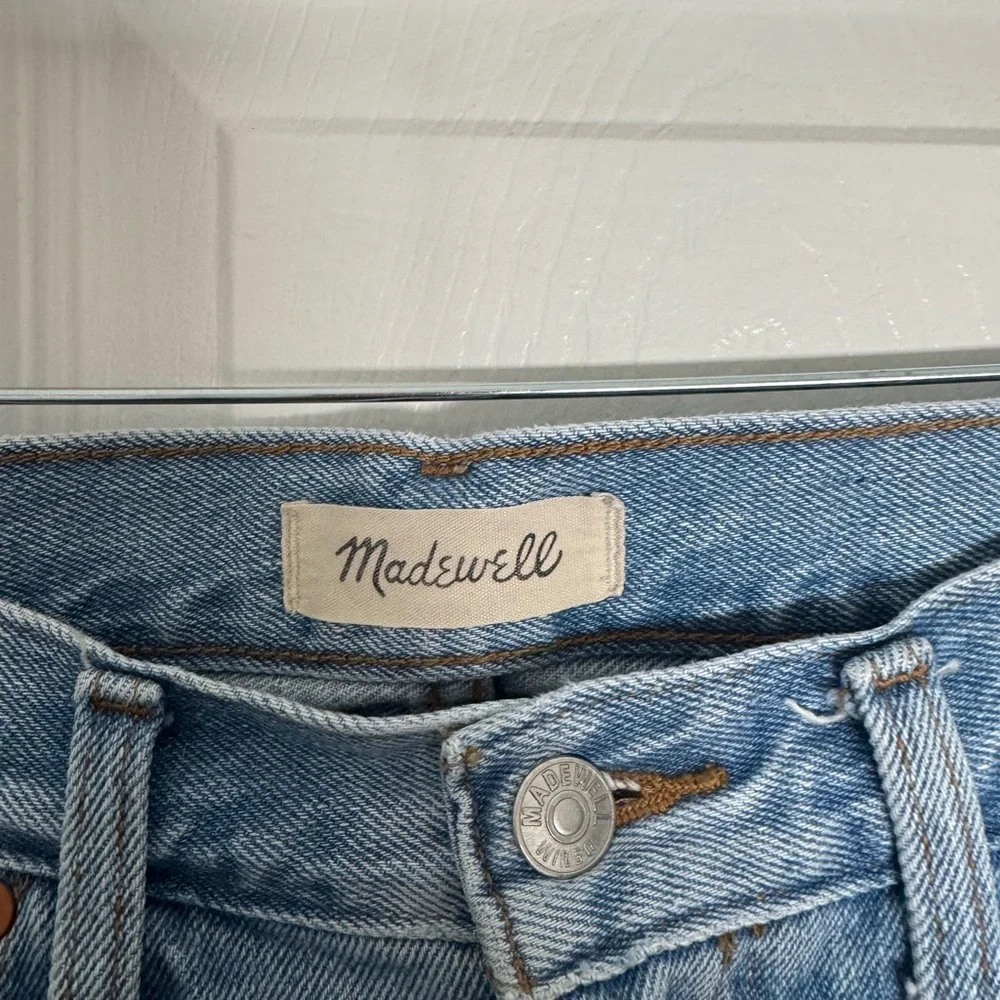 Madewell Baggy Straight  High Rise, Light Wash Jeans - Women 28 Tall Long